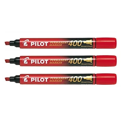 Imagen de Rotulador permanente Pilot SCA 400 Punta biselada 4mm Rojo