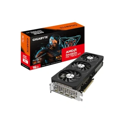 Imagen de Gigabyte Tarjeta gráfica Radeon RX 7600 XT Gaming OC 16G, 3 Ventiladores WINDFORCE de 16 GB 128 bits GDDR6, Video GV R76XTGAMING 16GD