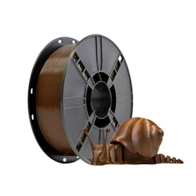 Imagen de filamento PLA Plus (PLA+) 3D de 1,75 mm, Plus, precisión dimensional +/ 0,02 bobina 1 kg (2,2 LBS) impresión para impresora 3D, color marrón
