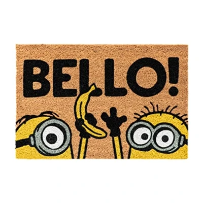 Imagen de Grupo Erik Felpudo Minions Entrada casa Originales 40 x 60 cm Alfombra Exterior Antideslizante Fabricado en Fibra de Coco Productos con Licencia Oficial
