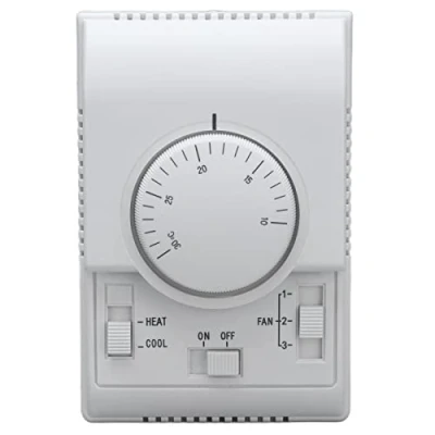 Imagen de Termostato Mecánico,Calefacción y Enfriamiento Controlador de Temperatura Mecánico,Bidireccional La Habitación Interruptor Ajustable para Aire Acondicionado Central