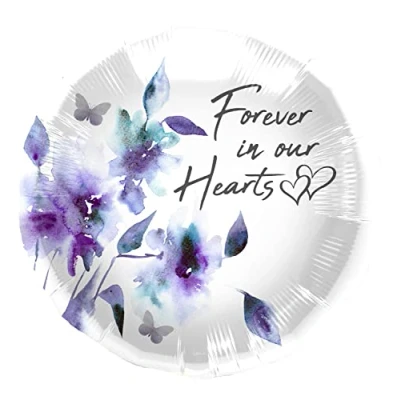 Imagen de Folat Globo de aluminio para siempre en nuestros corazones 45 cm, color blanco (67944)