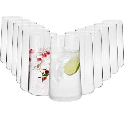 Imagen de Krosno Grande Vasos de Agua Highball Set 12 Piezas 540 ML Avant Garde Collection Perfectos Para Uso en Casa, Restaurante y Fiestas Apto Lavavajillas