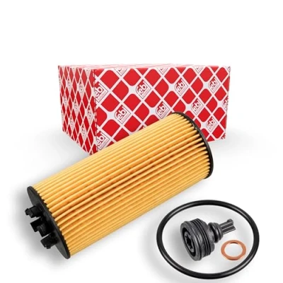 Imagen de FEBI BILSTEIN 170546 Filtro de aceite con junta, material montaje añadido Cartucho filtrante BMW: X1, 2 Active Tourer, Gran Tourer