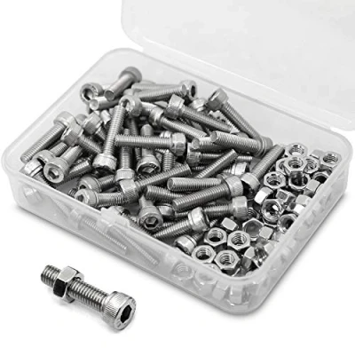 Imagen de M5 * 10mm 80 piezas Caja de combinación tuerca y perno Allen 304 Pernos acero inoxidable