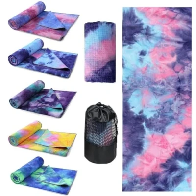 Imagen de Oaygat toalla para esterilla de yoga, yoga antideslizante, caliente con puntos agarre, manta secado rápido, microfibra súper suave absorbente del sudor