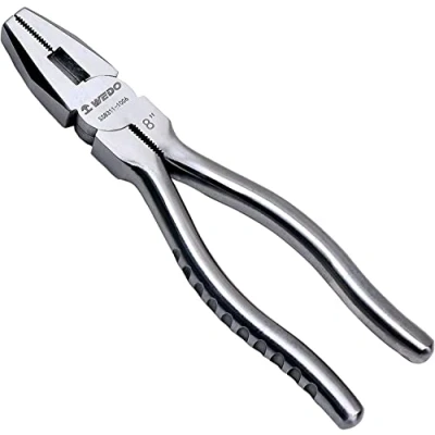 Imagen de Wedo Alicates Lineman de 6 pulgadas,Alicates combinados con pelacables y crimpadora 150mm,acero inoxidable,resistente a la corrosión,Alicates Corte Lateral