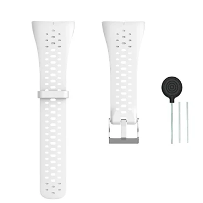 Imagen de Waekethy Pulsera para Polar M430/M400, correa de repuesto ajustable silicona compatible con M400/Polar M430, blanco, M, Classic, Medium, Clásico