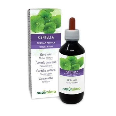 Imagen de Centella asiática (Centella asiatica) hierba Tintura Madre sin alcohol Naturalma Extracto líquido gotas 200 ml Complemento alimenticio Vegano