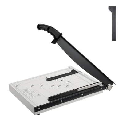 Imagen de VEVOR Cortadora de Papel A3 Máximo 16 Hojas a la Vez Guillotina Ancho Corte 38,1 cm Cizalla con Dispositivo Seguridad Preciso para Oficina, Imprenta, Estudio Escolar