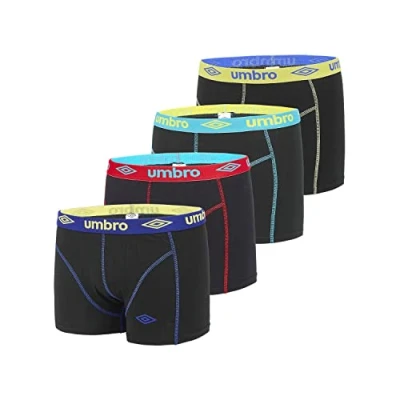 Imagen de Umbro Calzoncillo Ropa Interior Hombre Algodón Liso (Paquete de 4)