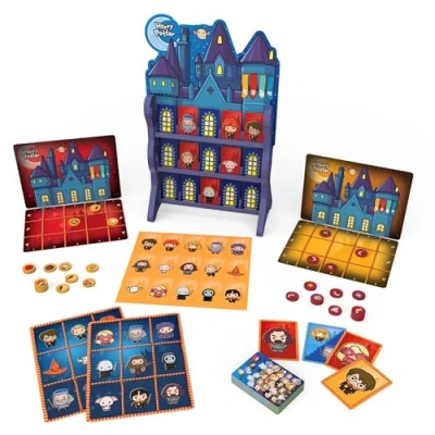 Imagen de Wizarding World, Harry Potter Games HQ Checkers Tic TAC Toe Memory Match Go Fish Bingo Card Fantástico Regalo para Adultos y niños a Partir de 4 años