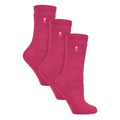 Imagen de HEAT HOLDERS 3 Pares Invierno Cálido Termicos Calcetines para Mujer Forrado Polar (37 42, Frambuesa)