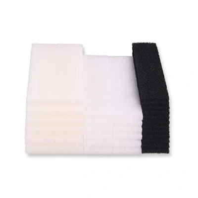 Imagen de INGVIEE Compatible Paquete de Valor para Fluval U4 Filtro (12x Espuma, 12x Espuma Carbón Activo, Almohadillas Poliéster)