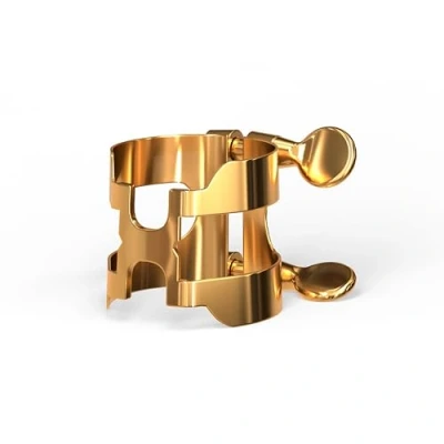Imagen de Rico Gold Plated H Ligature and Cap for Baritone Sax with Graftonite Mouthpiece