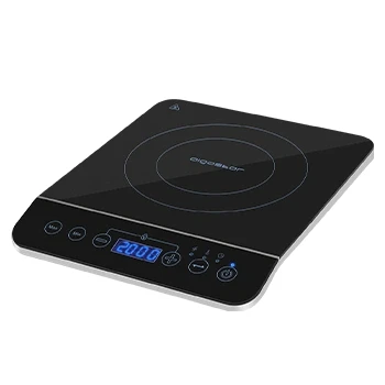 Imagen de Aigostar BlueFire 30PKZ Placa de inducción portátil, 2000 W, control táctil, 10 niveles potencia, temporizador, pantalla digital LED. Para recipientes entre 13 y 24 cm diámetro.