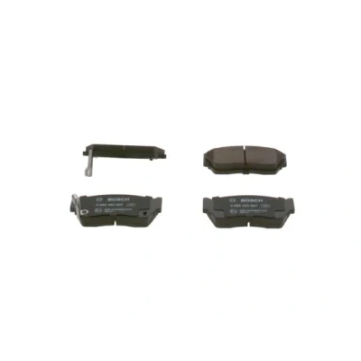 Imagen de BOSCH 0 986 460 997 Juego de pastillas freno Low Metallic con avisador acústico desgaste Chapa antichirridos NISSAN: Sunny 3, 100NX, 3