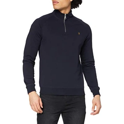 Imagen de Farah Jim 1/4 Zip Sudadera, Blue, Large para Hombre