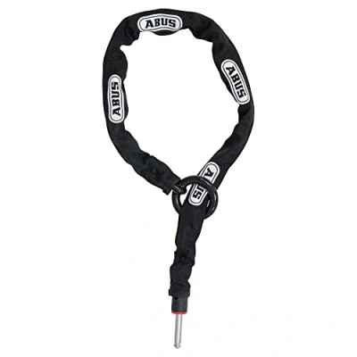 Imagen de ABUS Cadena de inserción para candado cuadro adaptadora 2.0 6KS seguridad secundaria bicicletas 6 mm grosor 100 cm longitud Negro