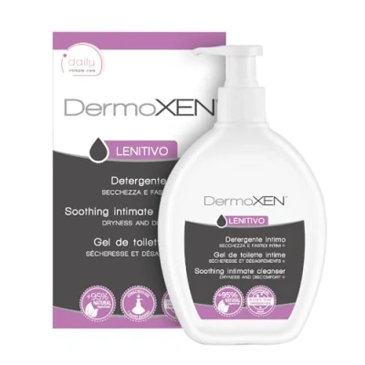 Imagen de Dermoxen Lenitivo Gel Limpiador Higiene Intima Hidratante para Mujeres. Jabón Intimo la Sequedad y el Picor, Ideal en Menopausia. Con Aloe Vera, Níquel Probado. 200 ml