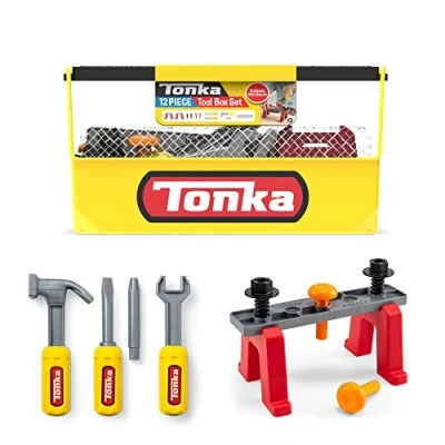 Imagen de Basic Fun Tough Tonka Caja de Herramientas Resistentes, Multicolor, M (06235)