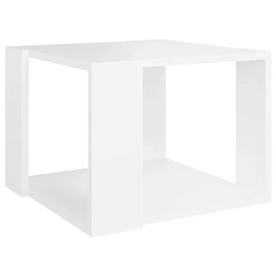 Imagen de vidaXL Mesa de Centro Auxiliar Consola Mesita Salón Lateral Té Café Sofá Sala Estar Muebles Mobiliario Madera Contrachapada Blanco 40x40x30 cm