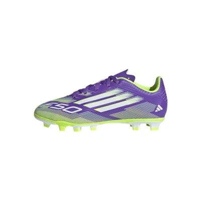 Imagen de adidas Unisex niños F50 Club Firm Ground/Multi Ground Football Boots Kids, Purple Rush/Cloud White/Lucid Lemon, 37 1/3 EU