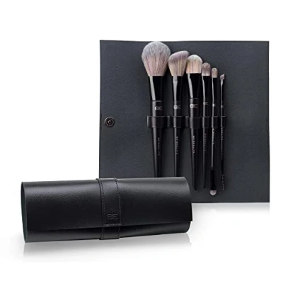 Imagen de Beter Kit Enrollable de Brochas Maquillaje Estuche Elite con 6 y Pinceles, ideal para llevar viaje