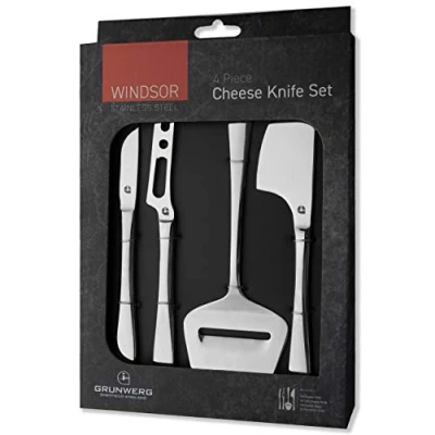 Imagen de Grunwerg Windsor Carded, Juego de Cuchillos Para Queso, 18/0 Acero Inoxidable