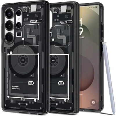 Imagen de Spigen Funda Ultra Hybrid MagFit Compatible con Samsung Galaxy S25 5G Zero One Negro