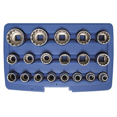 Imagen de BGS 2152 Juego de llaves vaso Gear Lock entrada 12,5 mm (1/2&quot;) 19 piezas