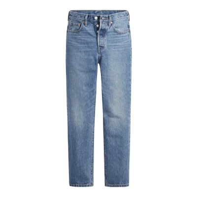 Imagen de Levi&#039;s 501 Crop Vaqueros, Medium Indigo Worn In, 24W / 26L Mujer