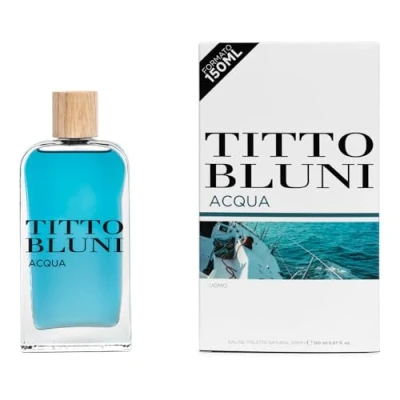 Imagen de TITTO BLUNI Acqua Uomo, Colonia Hombre, 150 ml, Perfume Formato Spray, Eau de Toilette Natural y Masculina, Aroma Especiado e Intenso, Fragancia Atractiva Larga Duración