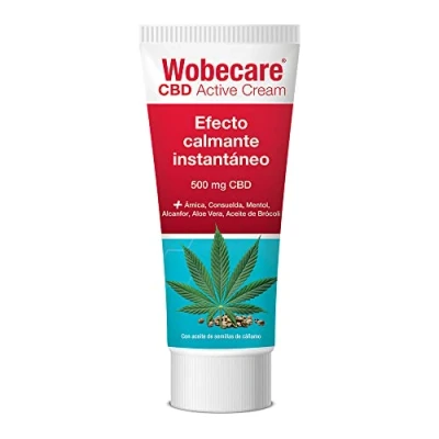 Imagen de WOBECARE CBD Active Cream Crema Corporal Vegana Para Dolor muscular Efecto Calmante Alivia, Hidrata y aporta Bienestar Rápida absorción Con Cannabidiol Árnica 100ml