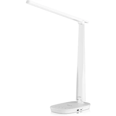 Imagen de Honeywell Lampara Escritorio Led, Sunturalux Flexo Led Plegable para el Cuidado de Los Ojos con Carga dual Lámpara Mesa Regulable en 4 Modos Color Oficina Casa