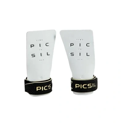 Imagen de PICSIL Condor Calleras para Cross Training, Grips sin Agujeros con Tejido Tecnico, Mayor Protección y Confort, Gimnasio, Box, Halterofilia, Previenen Ampollas Desgarros, Unisex (G, White)