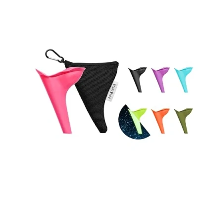 Imagen de PiPiLOTTA® Orinal portátil para Mujer Ayuda orinar de pie Damas en Música Festivales Camping Viajes al Aire Libre Portatil Silicona Baño Cono WC Mochilas Urinario Femenino (Rosa)