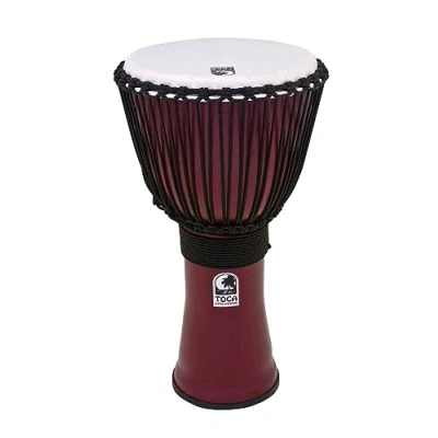 Imagen de Toca TO809282 Djembe Freestyle II Rope Tuned, parche sintético, afinación traditional con cuerda, Dark Red, 12&quot;