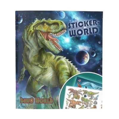 Imagen de Depesche 13208 Dino World Galaxy Libro 20 diseñar geniales Motivos de Dinosaurios, Incluye 3 Pegatinas a Doble página, Paper, Multicolor, One Size