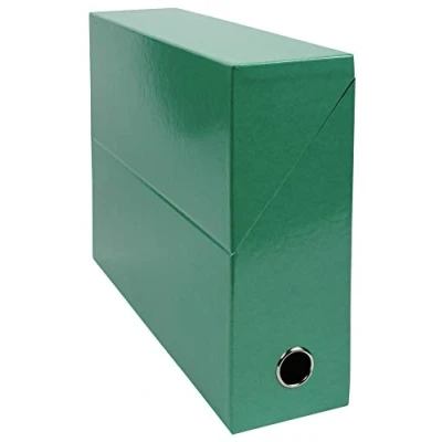 Imagen de Exacompta Transfer Caja iderama cartón con papel impreso pespunte, DIN A4, color verde oscuro