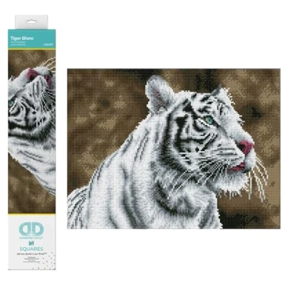 Imagen de DIAMOND DOTZ Weißer Tiger Squares DQ8 Kit intermedio, Color Tigre Blanc, 41 x 31cm (DQ8.007)
