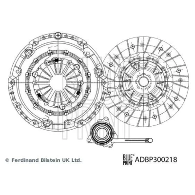 Imagen de BLUE PRINT ADBP300218 Kit de Embrague tres piezas con desembrague central, grasa sintética 241mm VOLKSWAGEN: Scirocco III, Golf 7, Passat B7 Sedán