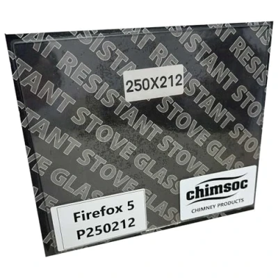 Imagen de Chimsoc Cristal de repuesto para estufa Firefox 5 (250 mm x 212 mm, rectangular)