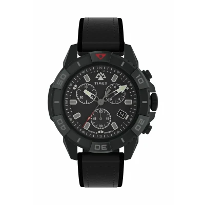 Imagen de Timex Expedition North Reloj de 43 mm para hombre, correa eco friendly liberación rápida dos piezas negra, esfera gris, caja negra TW2W34700