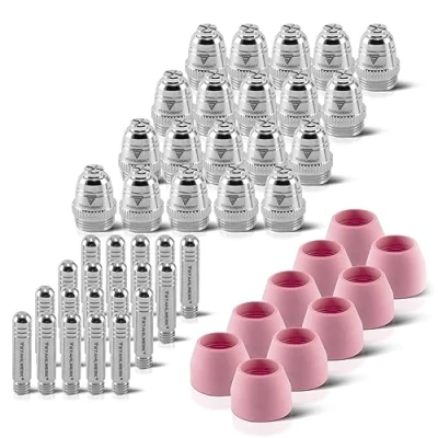 Imagen de STAHLWERK conjunto de piezas desgaste para antorcha plasma AG 60/SG 55, boquilla + electrodos tapas cerámicas, 50