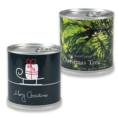 Imagen de Árbol de Navidad en caja lata 2 x Merry Christmas