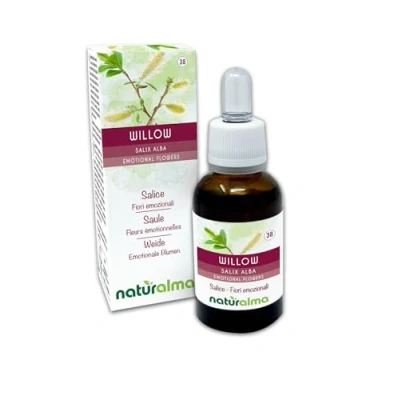 Imagen de Willow o Sauce (Salix alba var. vitellina) Flores de Bach Naturalma Gotas 30 ml Extracto líquido sin alcohol Esencias florales Vegano y libre