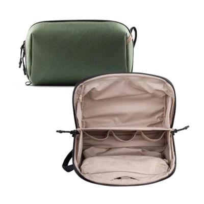 Imagen de PGYTECH Neceser de viaje para hombre y mujer, colgar, Bolsa lavado con asa, resistente al agua, verde,