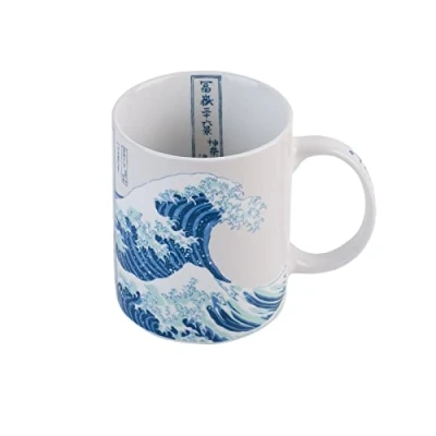Imagen de Grupo Erik Taza Ola Kanagawa desayuno cerámica 300ml te café Licencia oficial