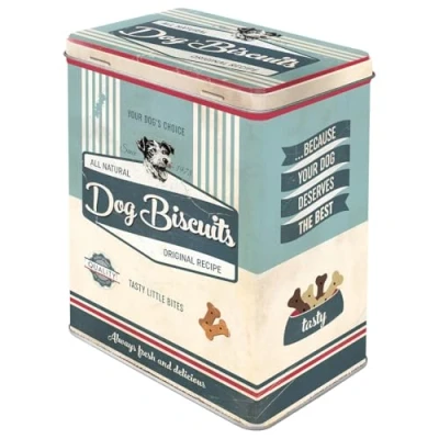 Imagen de Nostalgic Art Caja de Almacenamiento Retro l Dog Biscuits Idea Regalo para dueños Perros, Lata Grande, Diseño Vintage, 3